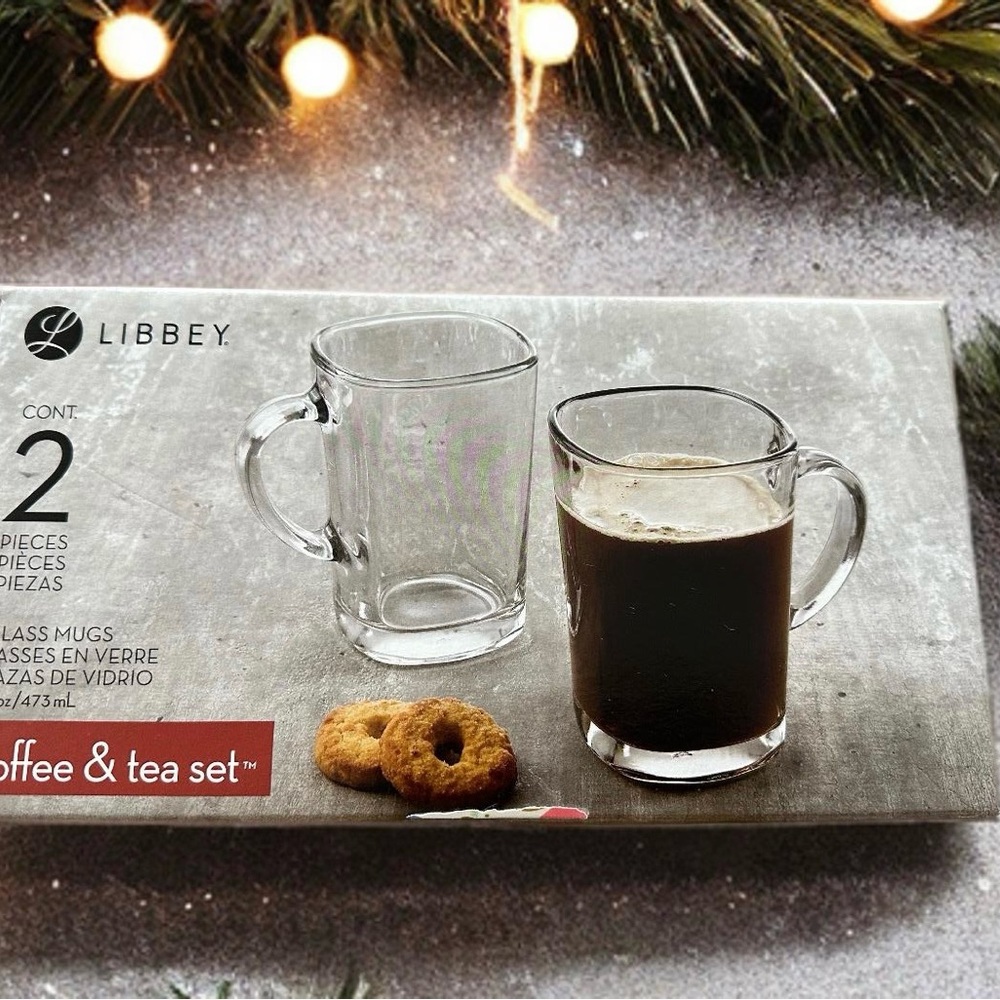 Libbey Glass Coffee & Tea Mug Pair